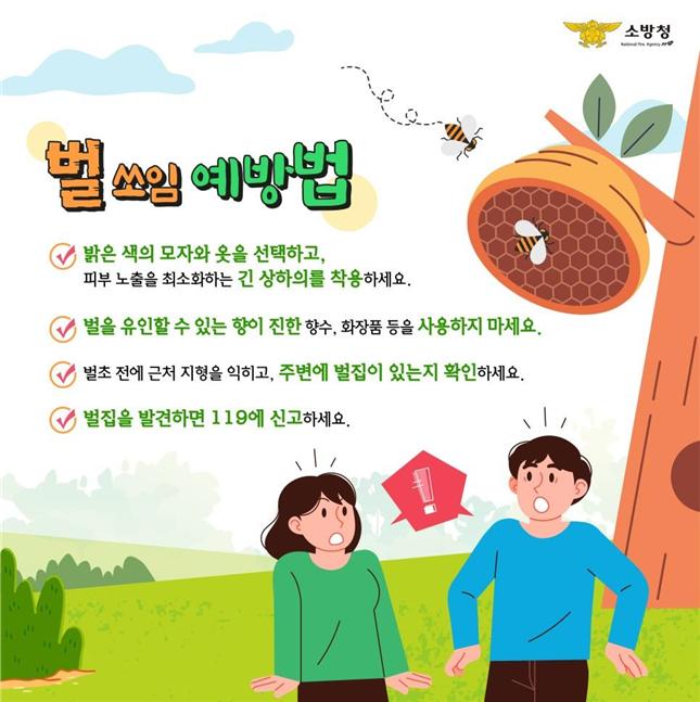 벌 쏘임 사고 집중되는 여름철! 알면 피할 수 있다!