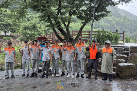 군위군 산성면 의용소방대, 정기교육 및 물놀이 안전 캠페인 실시