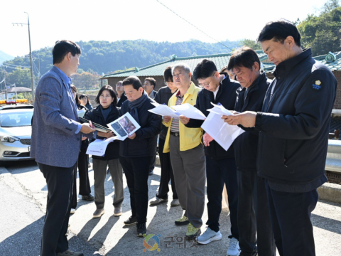 대구 군위군의회, 관내 주요사업 현장방문