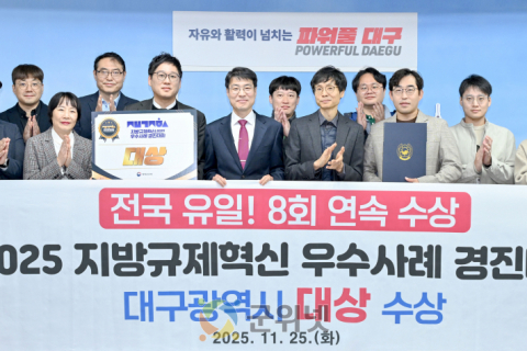 대구시, 규제혁신 경진대회 대상! ‘전국 유일’ 8년 연속 수상 이미지