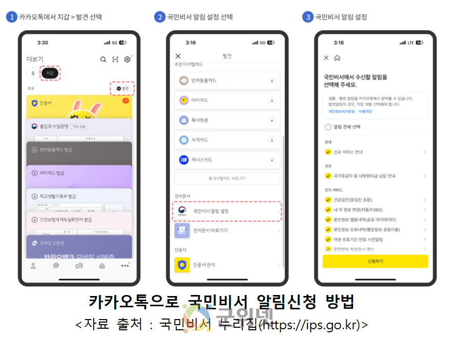 공무원 연금정보, 이제‘국민비서 알림서비스’로 편리하게 확인한다 이미지