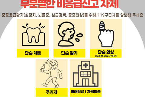 경북소방본부,‘겨울철 비응급 119신고 자제 당부’ 이미지