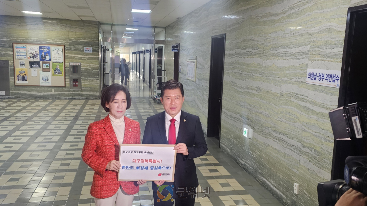 대구․경북 행정통합 특별법안 국회 발의, 입법절차 본격 돌입 이미지