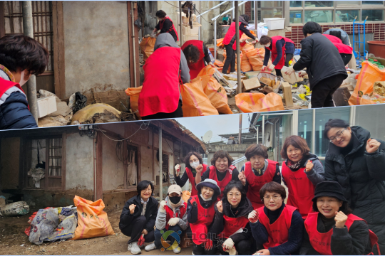 군위군 새살림봉사회,  우보면 독거노인 가구 청소 봉사활동 이미지
