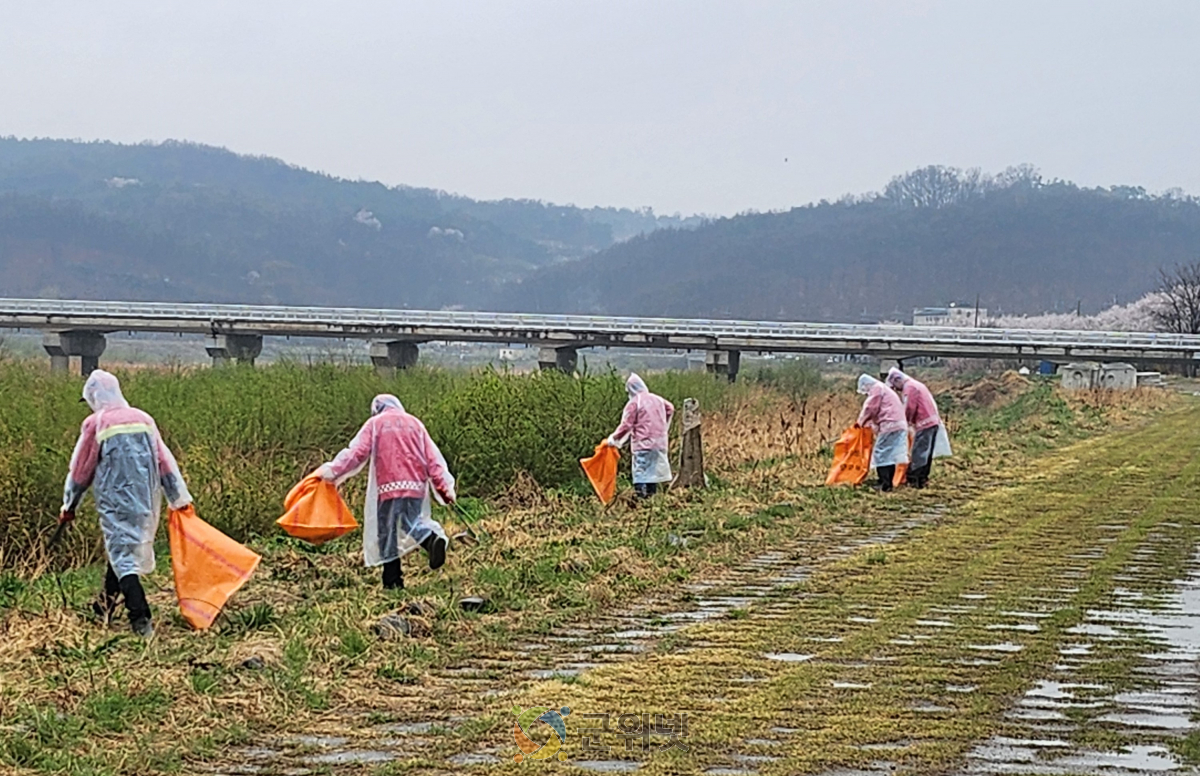 군위읍 산불감시원, 우천 시기 활용해 환경정화 활동 실시 이미지