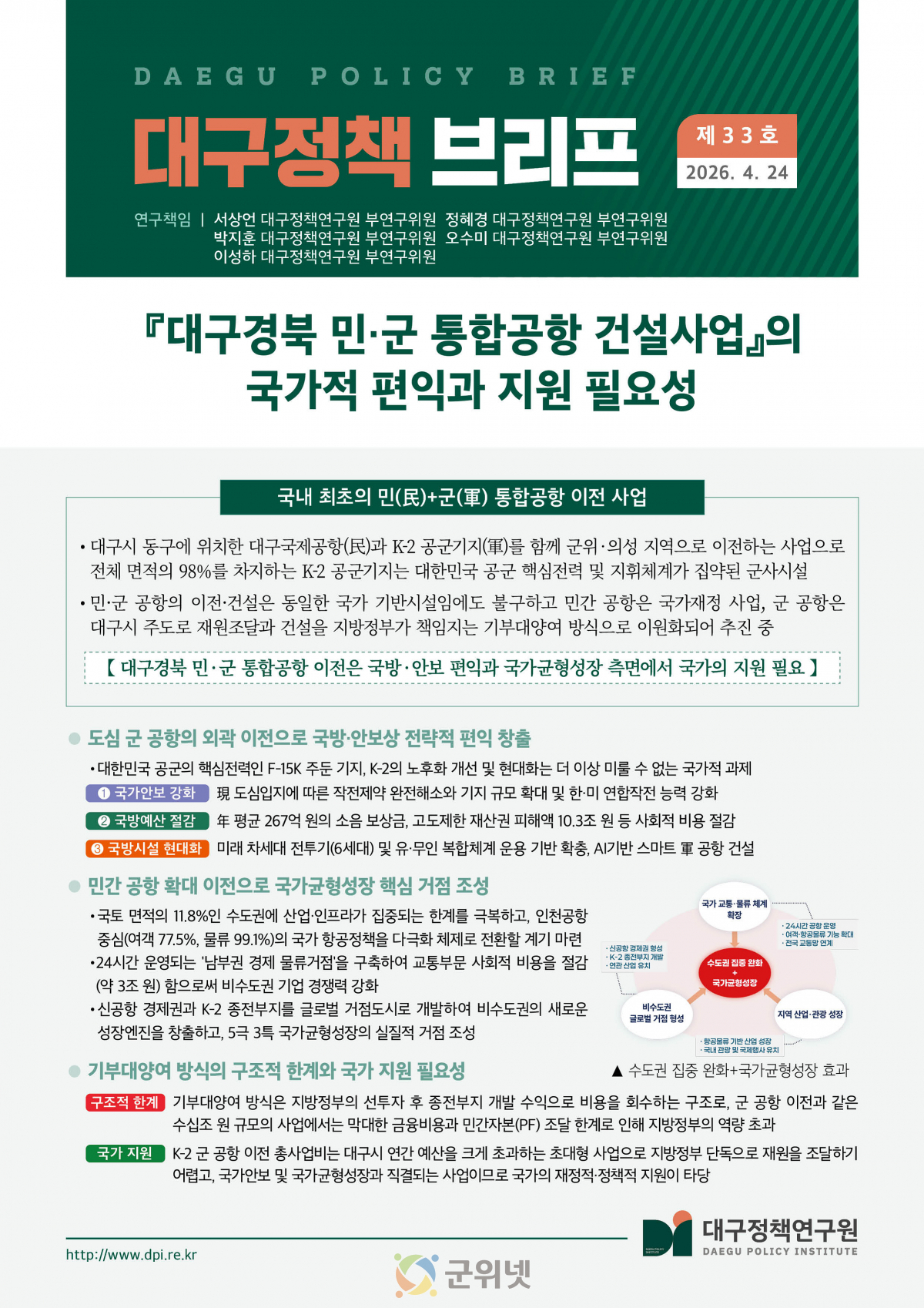 대구경북 민·군 통합공항 건설의 국가적 편익은? 이미지